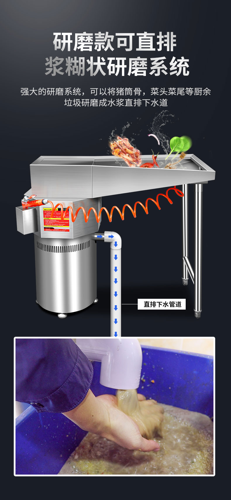 馳能垃圾處理器研磨款可直排