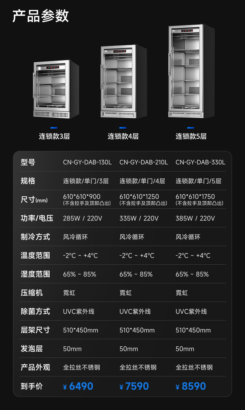 牛肉熟成柜參數(shù)表